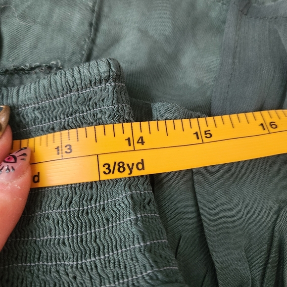 Free People Rock And Frill Pant Uncut Emerald Green - Picture 10 of 12